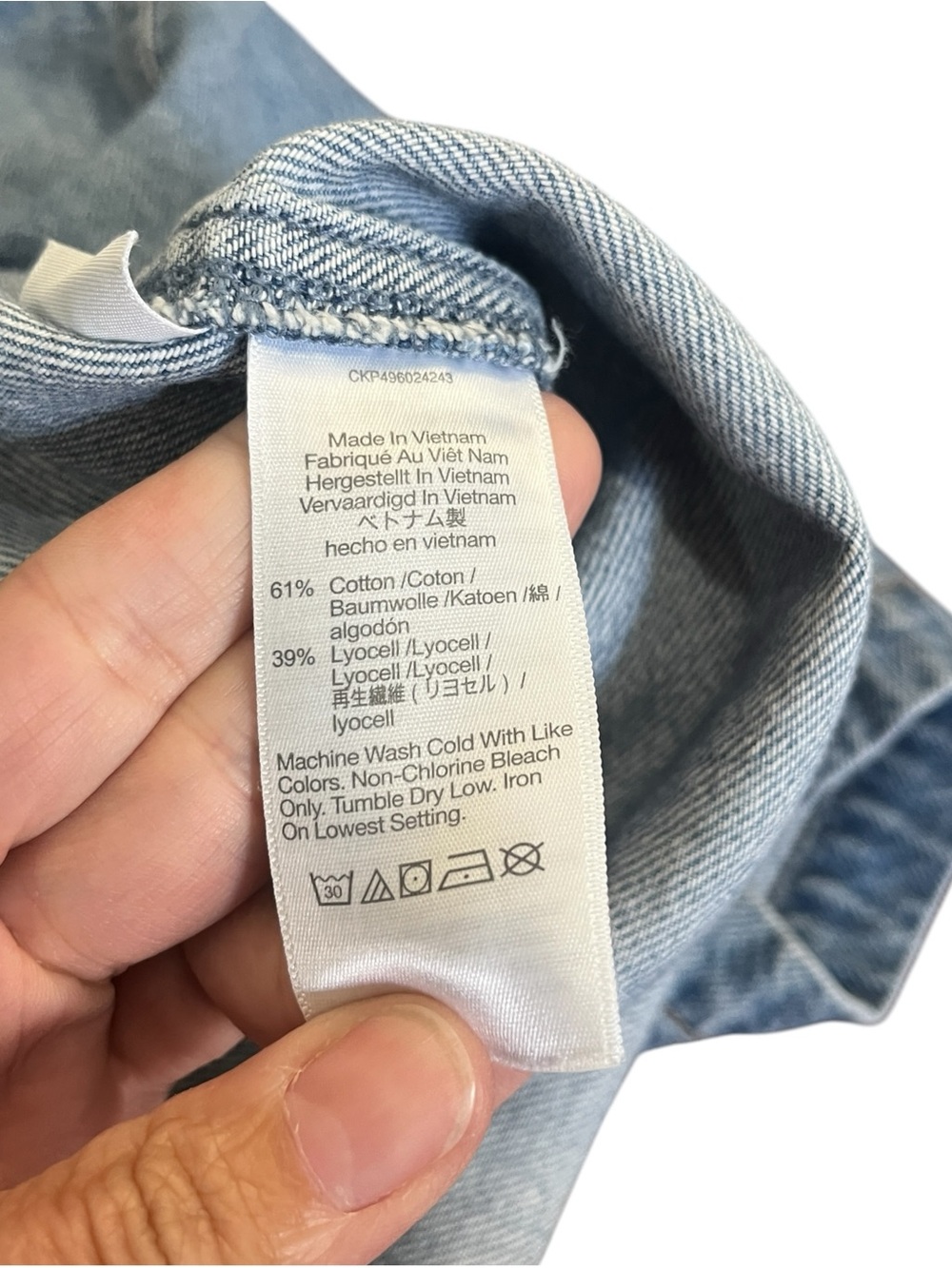 Madewell Boxy Cropped Denim Shirt Short Sleeve Hallstead Wash L Utility - Picture 6 of 11